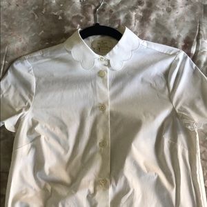 Kate Spade short sleeve scalloped oxford, 00